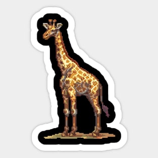 Pixel Giraffe Sticker